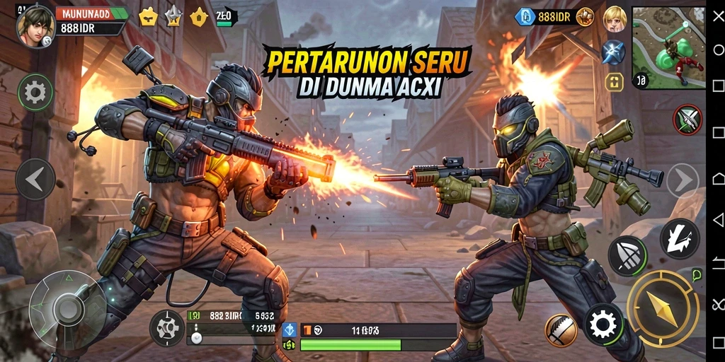 Tampilan aksi mendebarkan dalam pertarungan 888IDR.