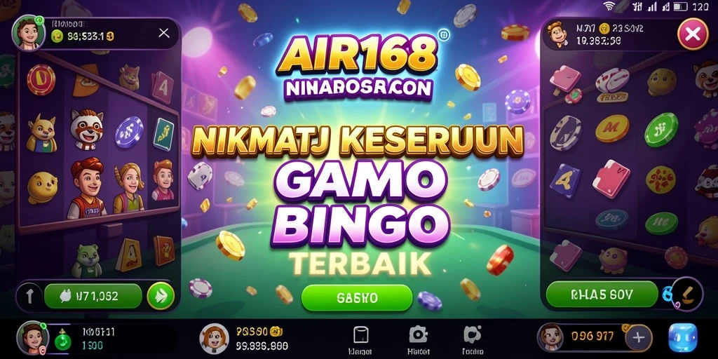 Screenshot gameplay AIR168 menampilkan momen seru bermain Bingo.