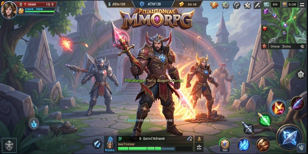 Tampilan gameplay seru di ATM138 yang menunjukkan aksi pertarungan tingkat tinggi.