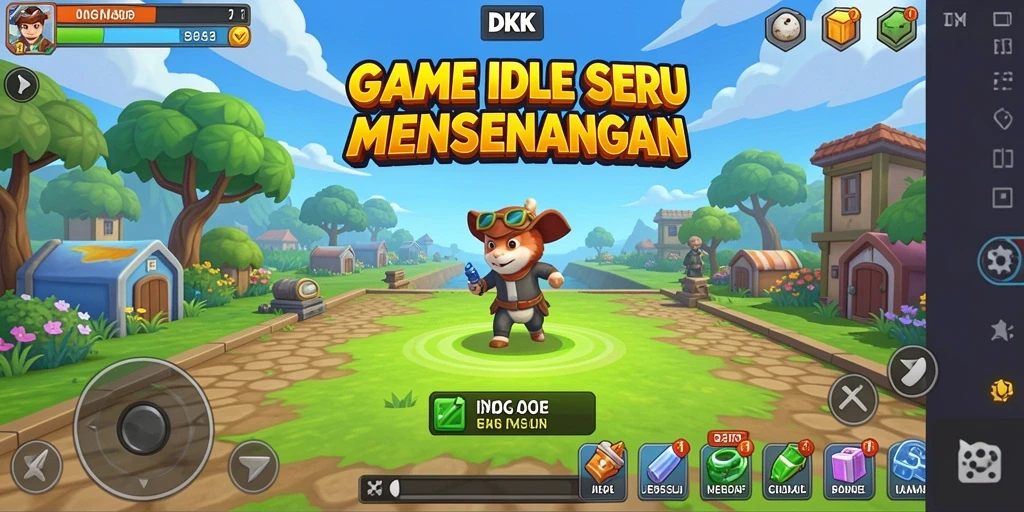 Tampilan gameplay DKK yang menarik menampilkan mekanisme Idle yang menyenangkan.