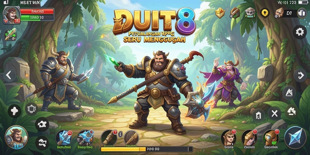 Screenshot gameplay DUIT8 menunjukkan petualangan seru dengan grafis menawan.