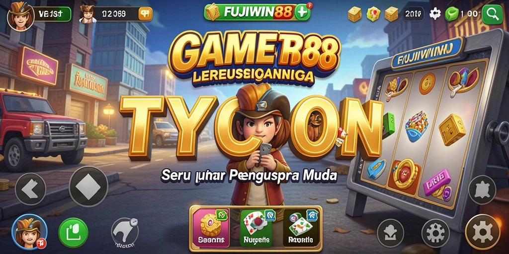 Screenshot gameplay FUJIWIN88 menampilkan pengalaman Tycoon yang seru.