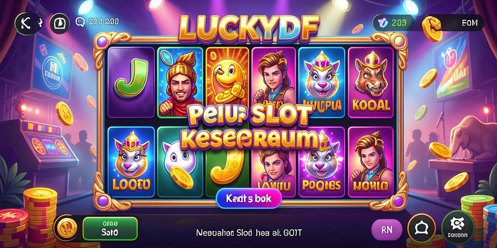 Tampilan gameplay LUCKYDF yang memikat dengan kegembiraan Slot.