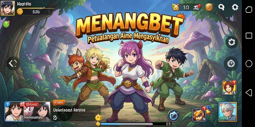 Tangkapan layar MENANGBET yang menunjukkan aksi gameplay Anime yang seru