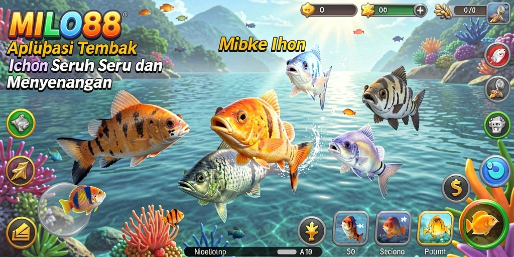 Gameplay seru dalam aplikasi Tembak Ikan MILO88.