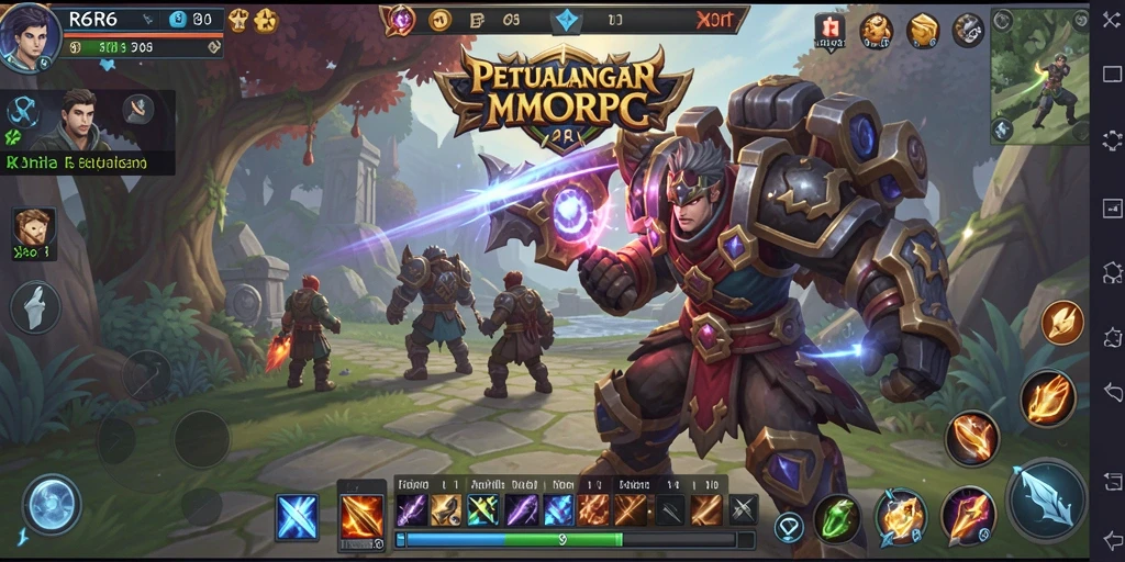 Tampilan gameplay R6R6 yang memukau dalam dunia MMORPG.