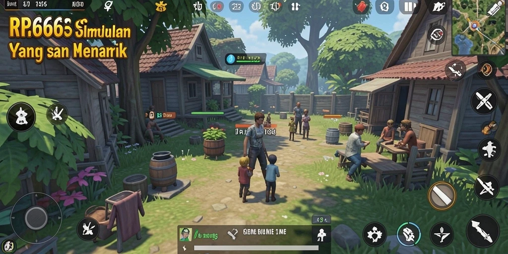 Tangkapan layar utama RP66 menampilkan gameplay menarik dan interaksi sosial.