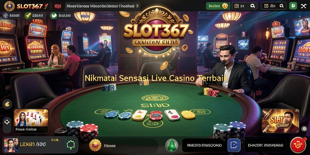 Tampilan memukau dari gameplay Live Casino yang interaktif.