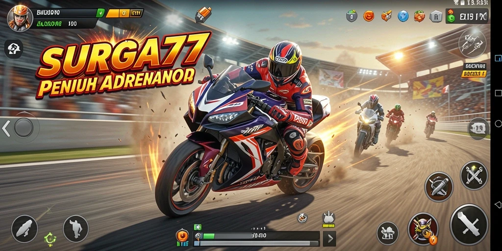 Tampilkan balapan motor seru dan grafis memukau dari SURGA77.