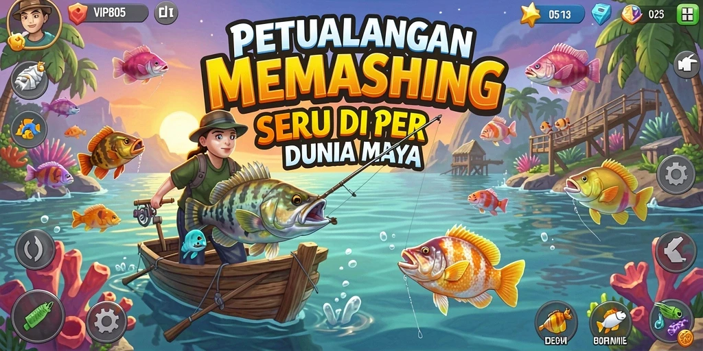 Gameplay VIP805 yang menampilkan aksi memancing yang seru.